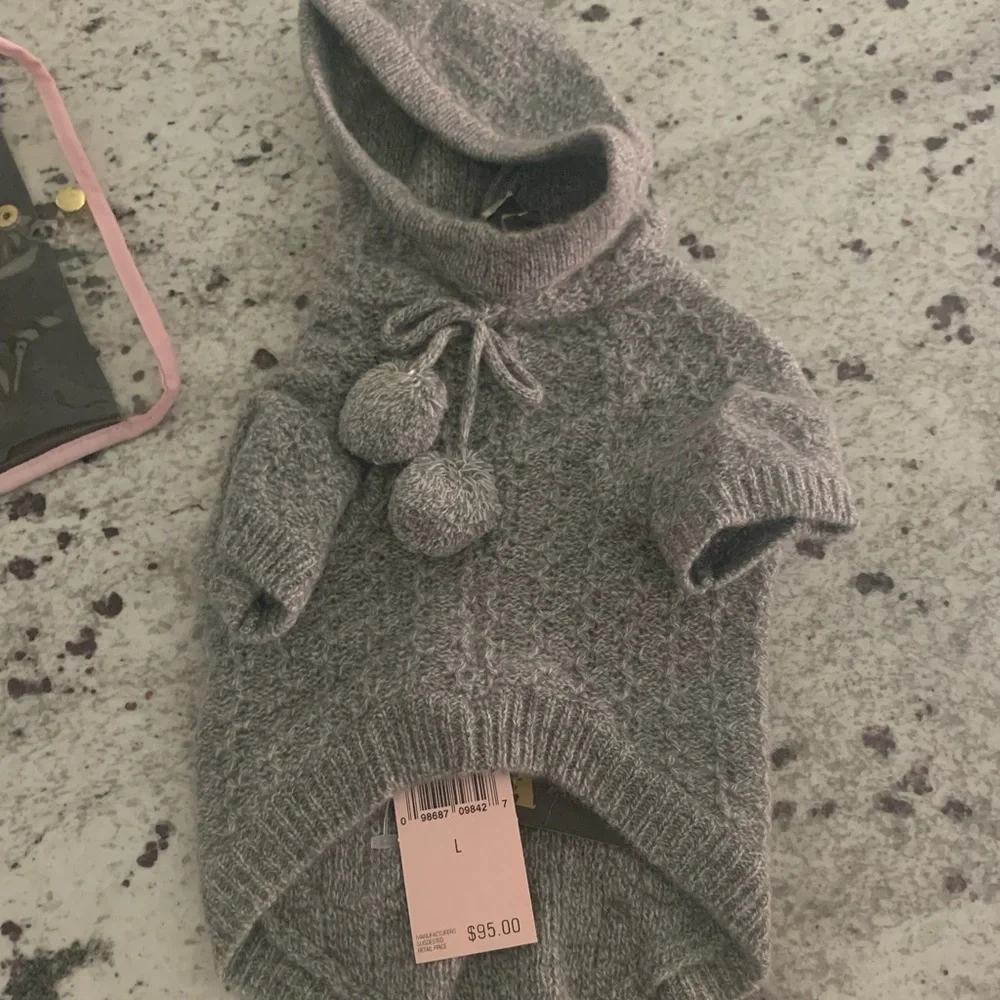 NWT Juicy Couture‎ Pet Dog Cashmere Hoodie Outfit L